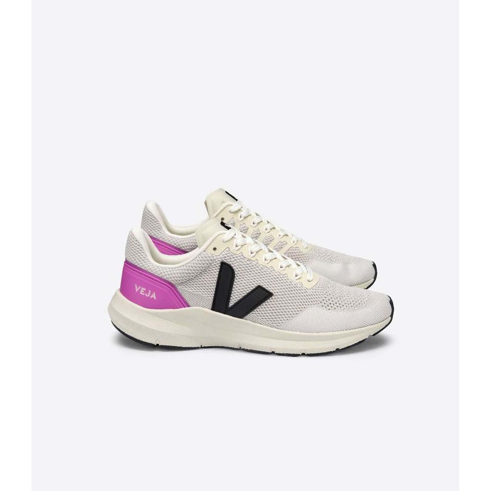 Veja MARLIN V-KNIT Cipő Férfi White/Purple | HU 242TCE